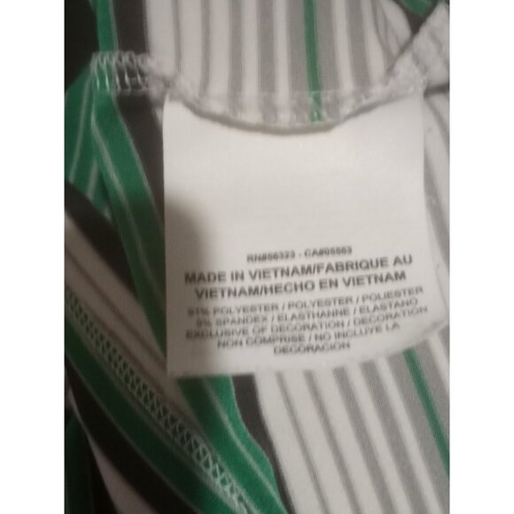 Nike Golf Tour Performance Green Gray Striped Dri Fit Casual Polo Shirt Large L - Picture 11 of 14